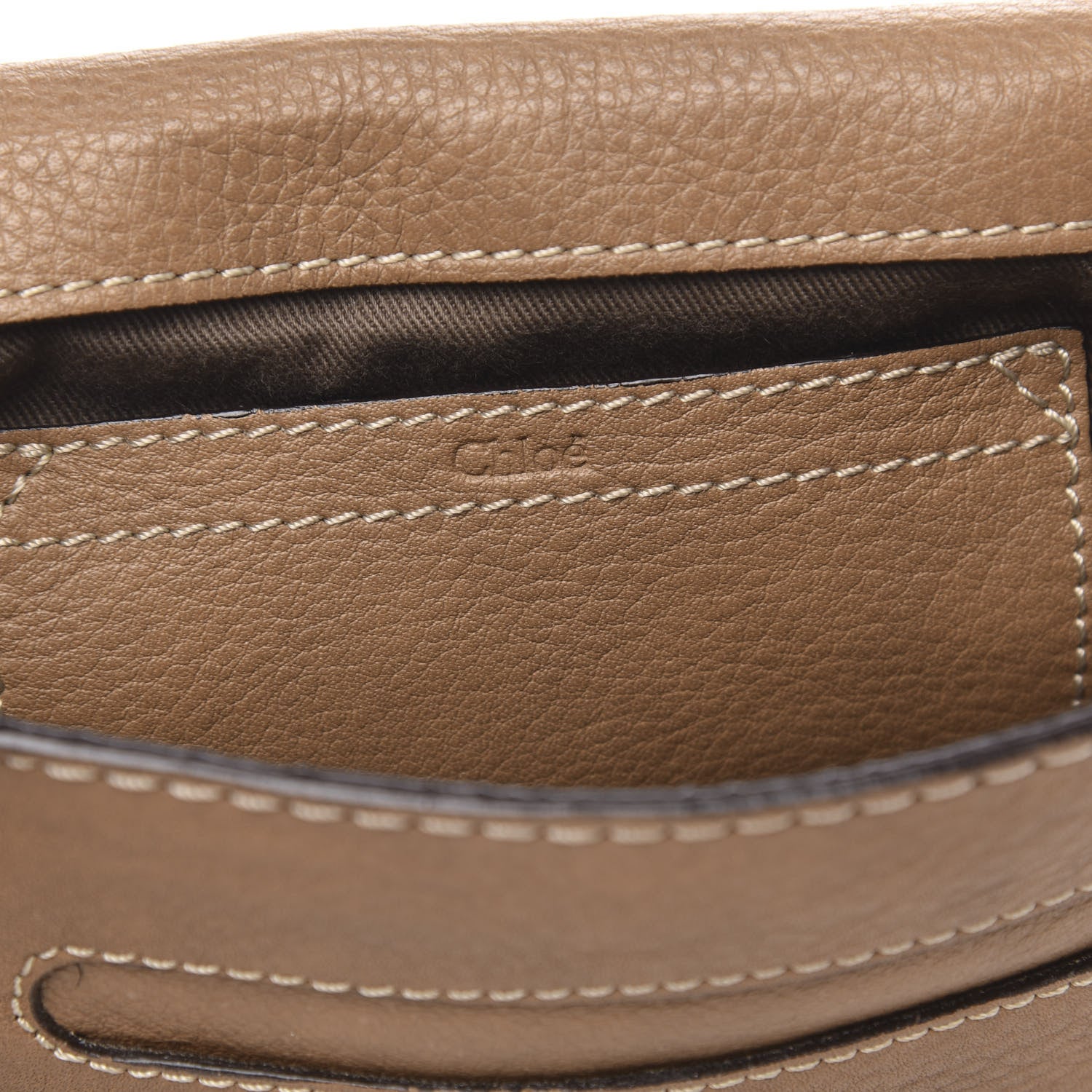 Chloe Calfskin Mini Marcie Round Crossbody Bag Nut 6 of 13