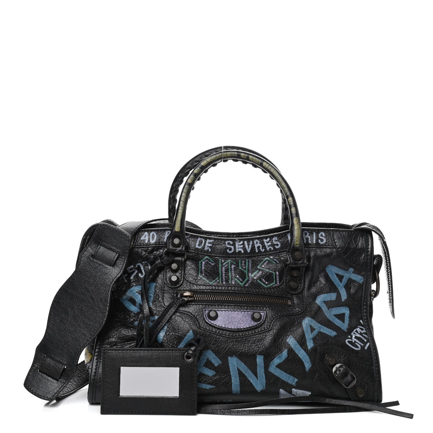 Agneau Graffiti All Over Classic Hardware S City Black Multicolor