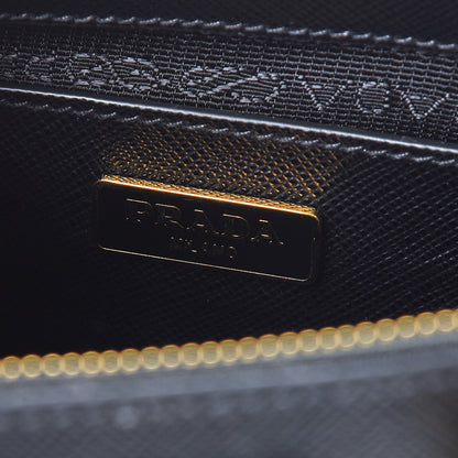 Prada Saffiano Micro Galleria Double Zip Tote Nero Black 7 of 9