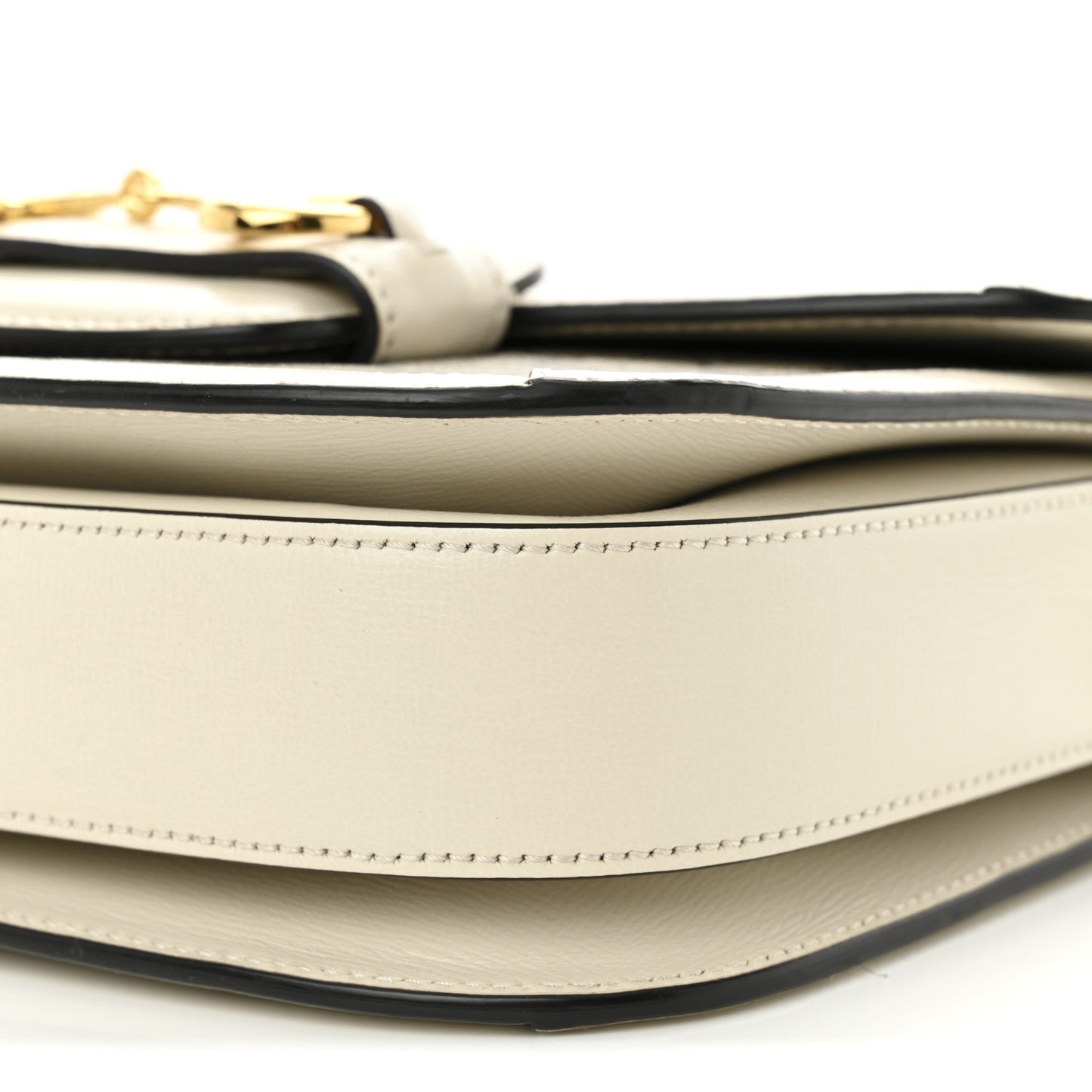 GG Supreme Monogram Horsebit 1955 Shoulder Bag Beige Mystic White