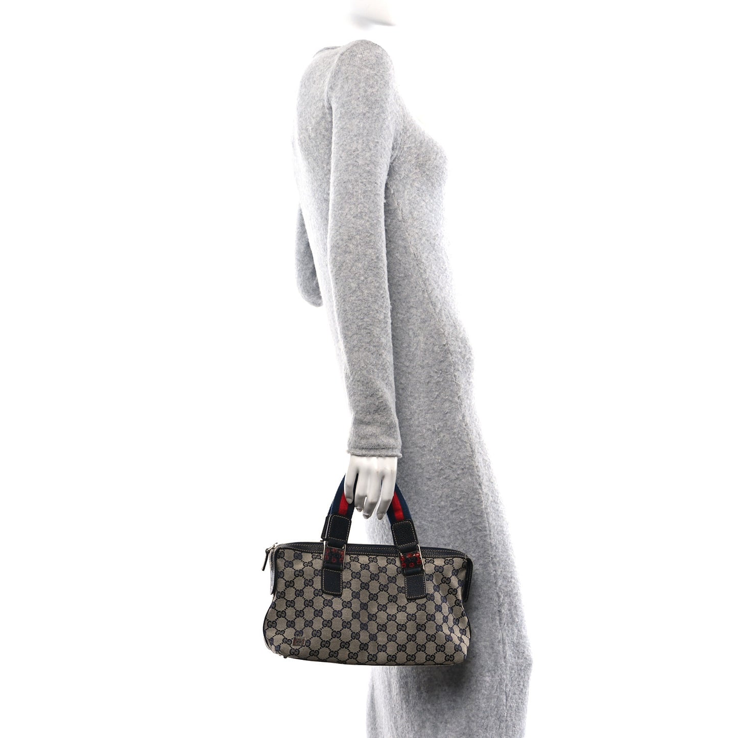 GG Monogram Web Pop Tote Navy