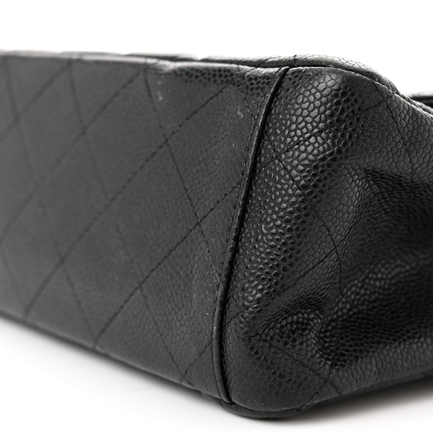 Caviar Quilted Maxi Double Flap Black