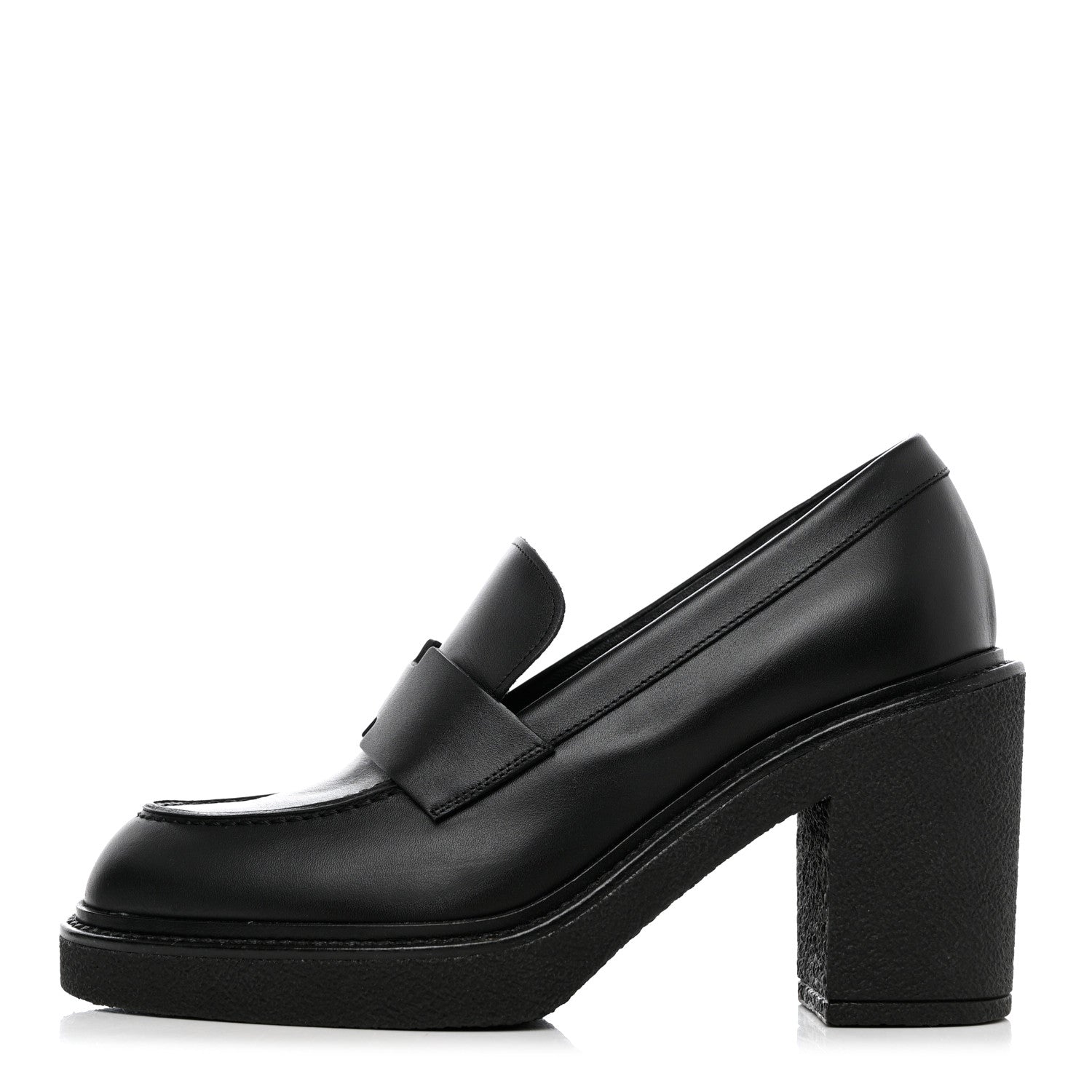 Hermes Calfskin Didi 70 Loafers 36.5 Black 1 of 8