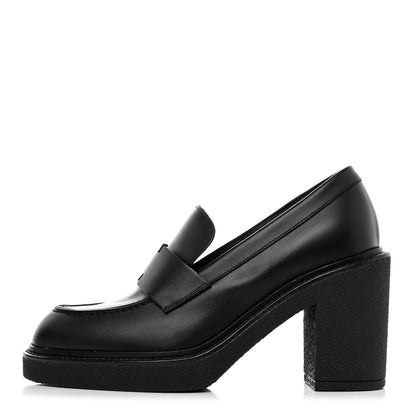 Hermes Calfskin Didi 70 Loafers 36.5 Black 1 of 8