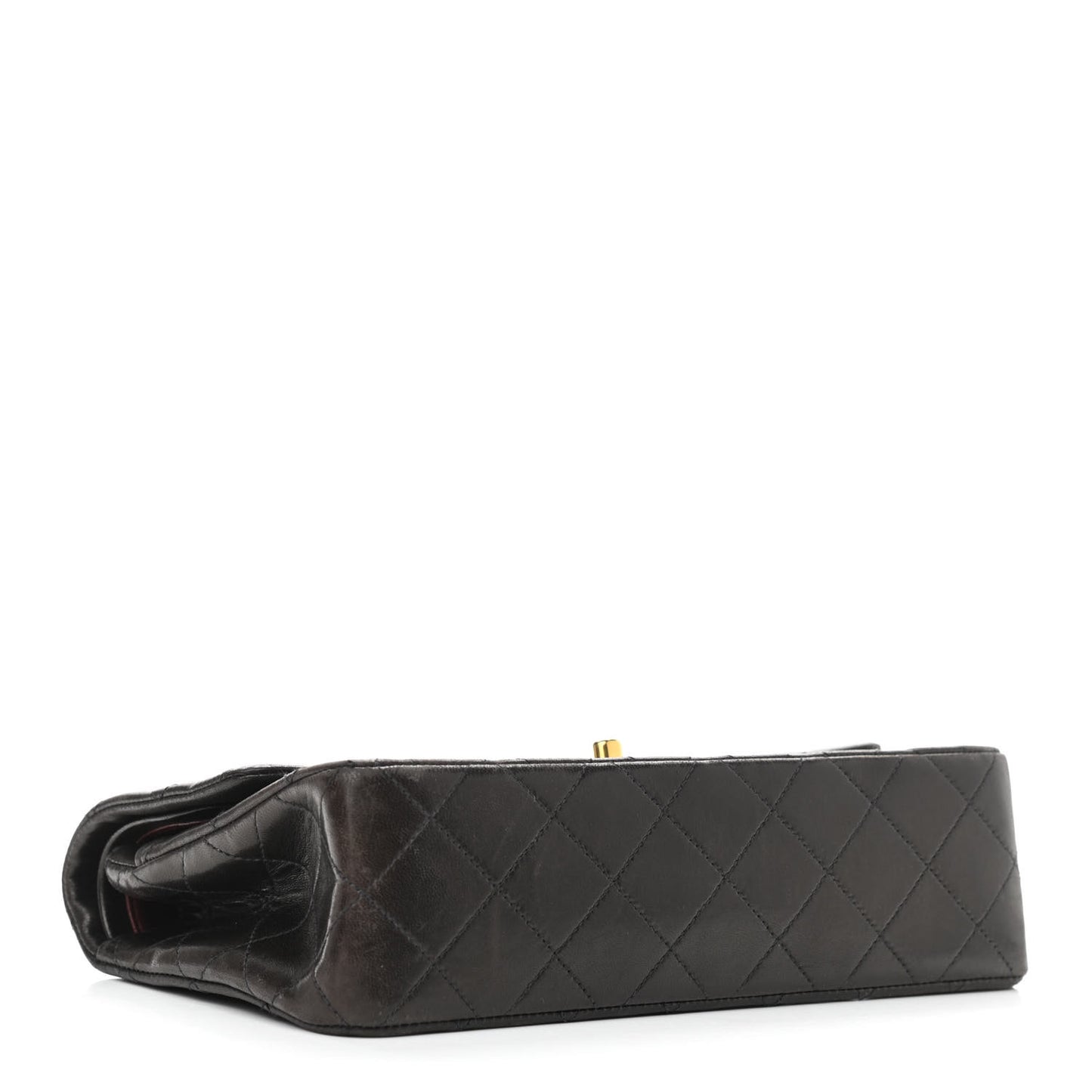 Lambskin Quilted Small Double Flap Black
