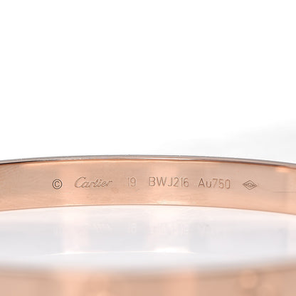 Cartier 18K Pink Gold LOVE Bracelet 19 3 of 6