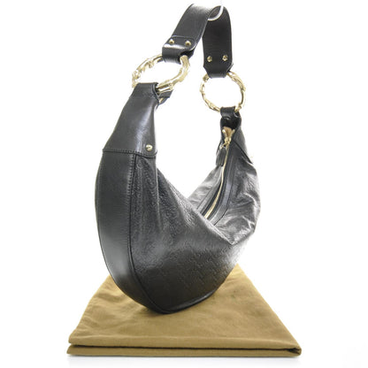 Gucci Guccissima Half Moon Bamboo Ring Hobo 2 of 9