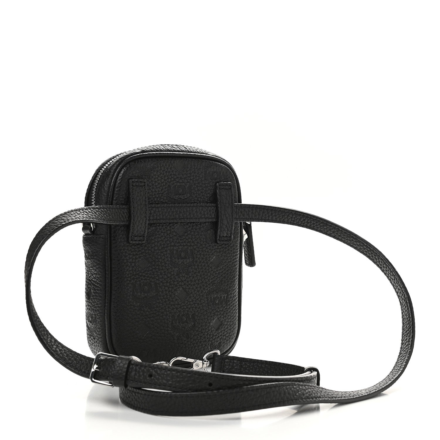 MCM Calfskin Ottomaar Small Tivitat Mini Crossbody Black 3 of 9