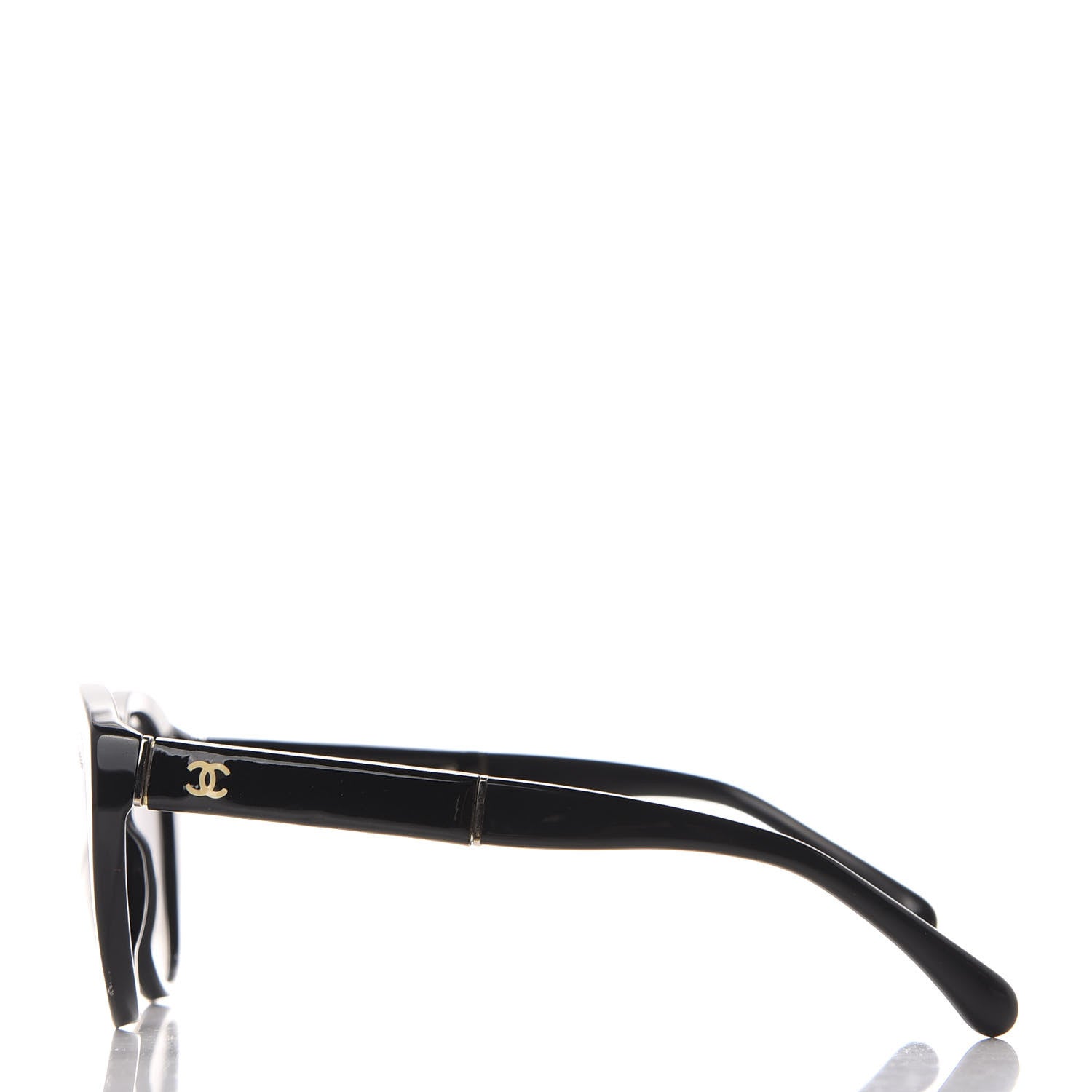 Chanel Polarized Round CC Sunglasses Black 3 of 8