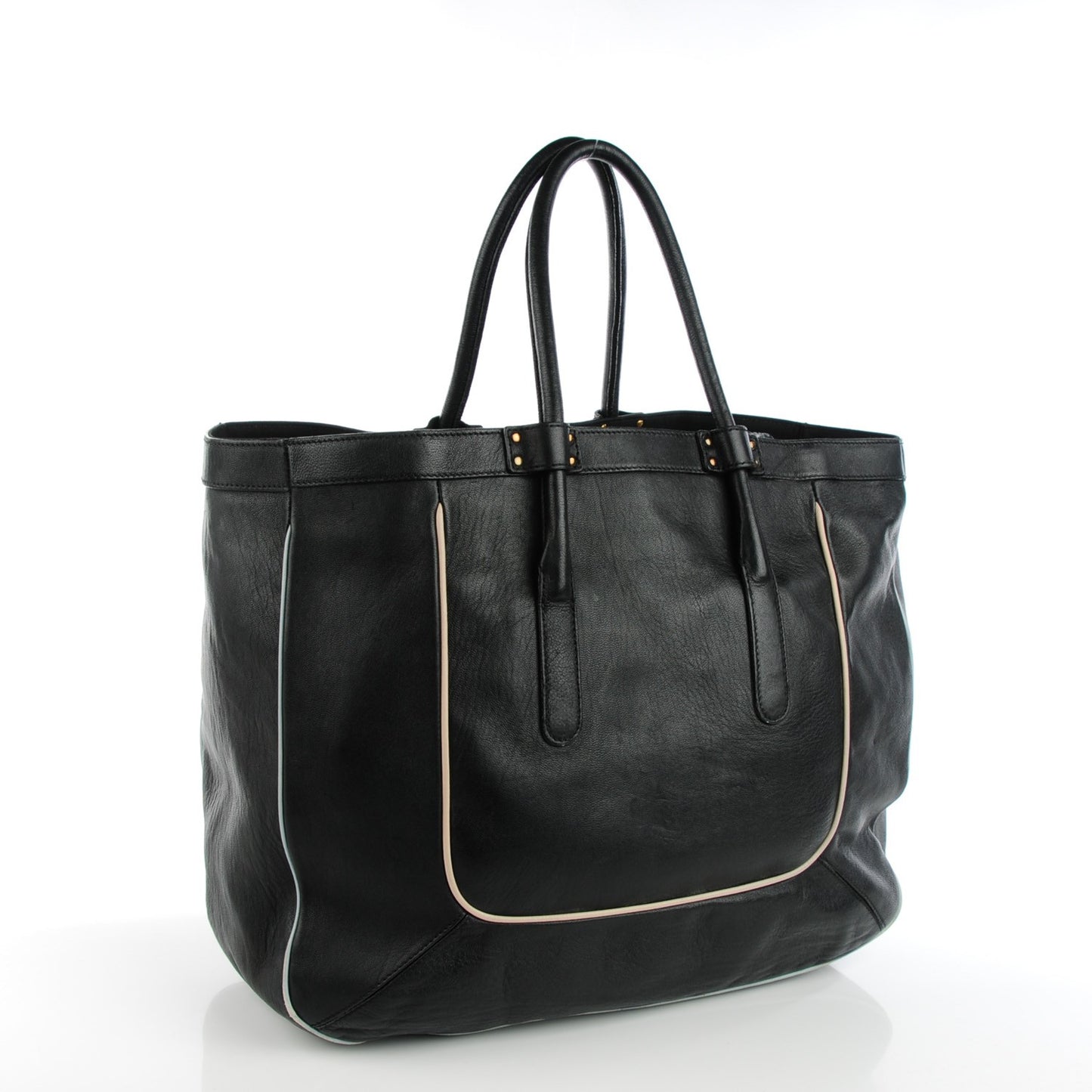 Calfskin T Tote Black