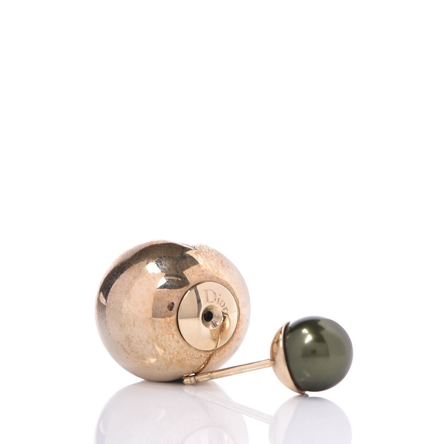 Lacquer Mise En Dior Tribal Earrings Gold Green