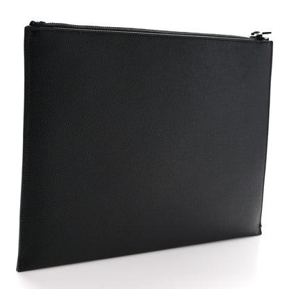 Saint Laurent Grain De Poudre Zipped Tablet Holder Black 3 of 8