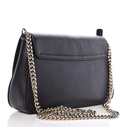 Gucci Pebbled Calfskin Medium Soho Flap Crossbody Black 3 of 7