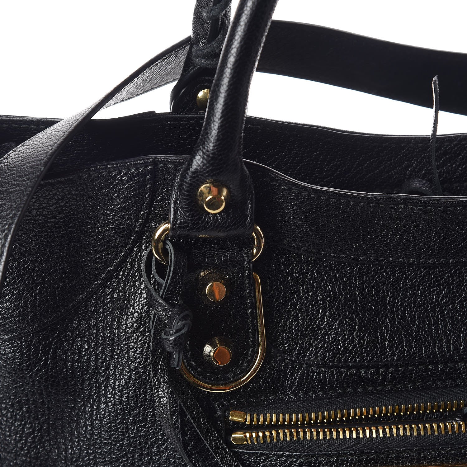 Balenciaga Chevre Gold Metallic Edge Hardware Velo Black 12 of 13