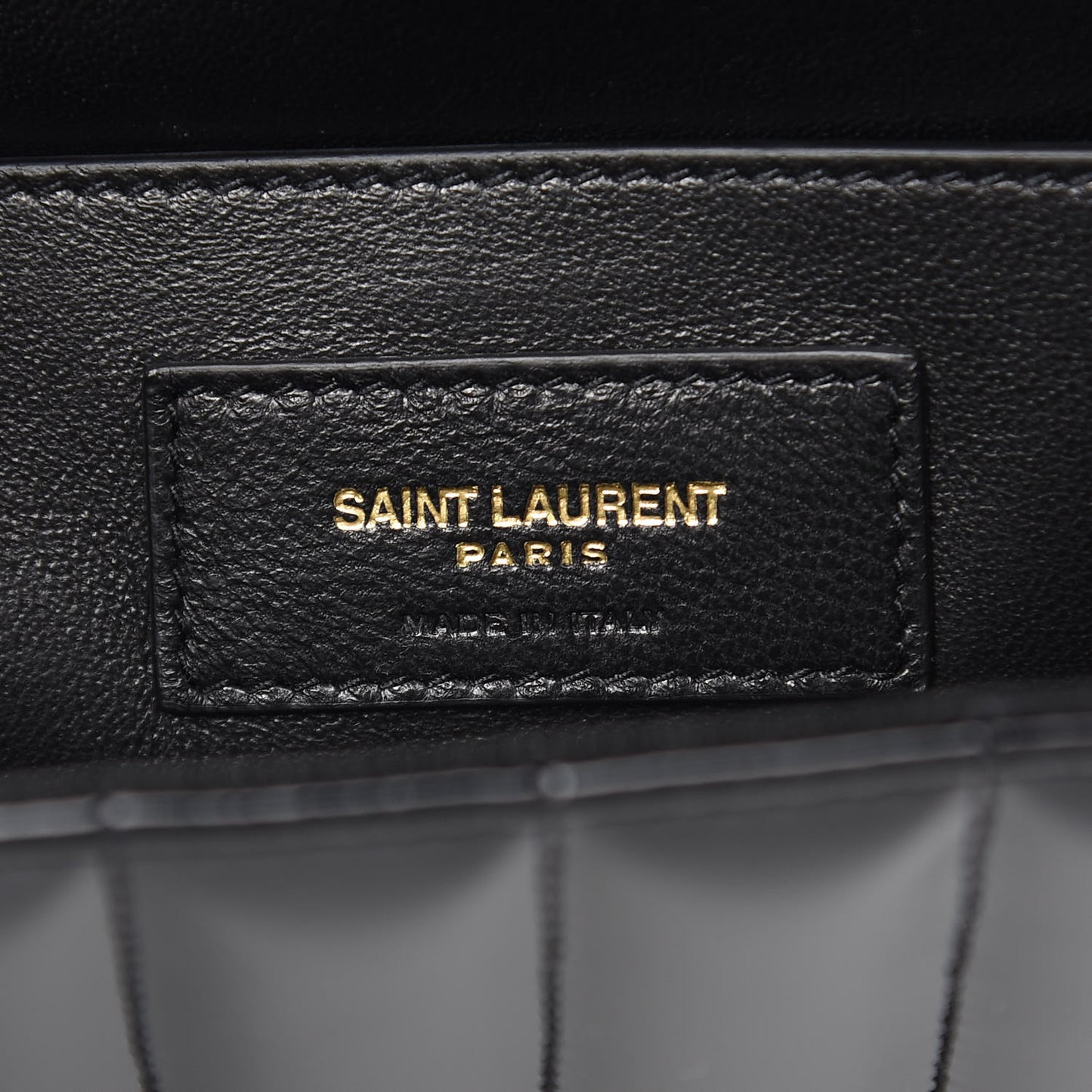 Patent Matelasse Monogram Large Vicky Chain Bag Black