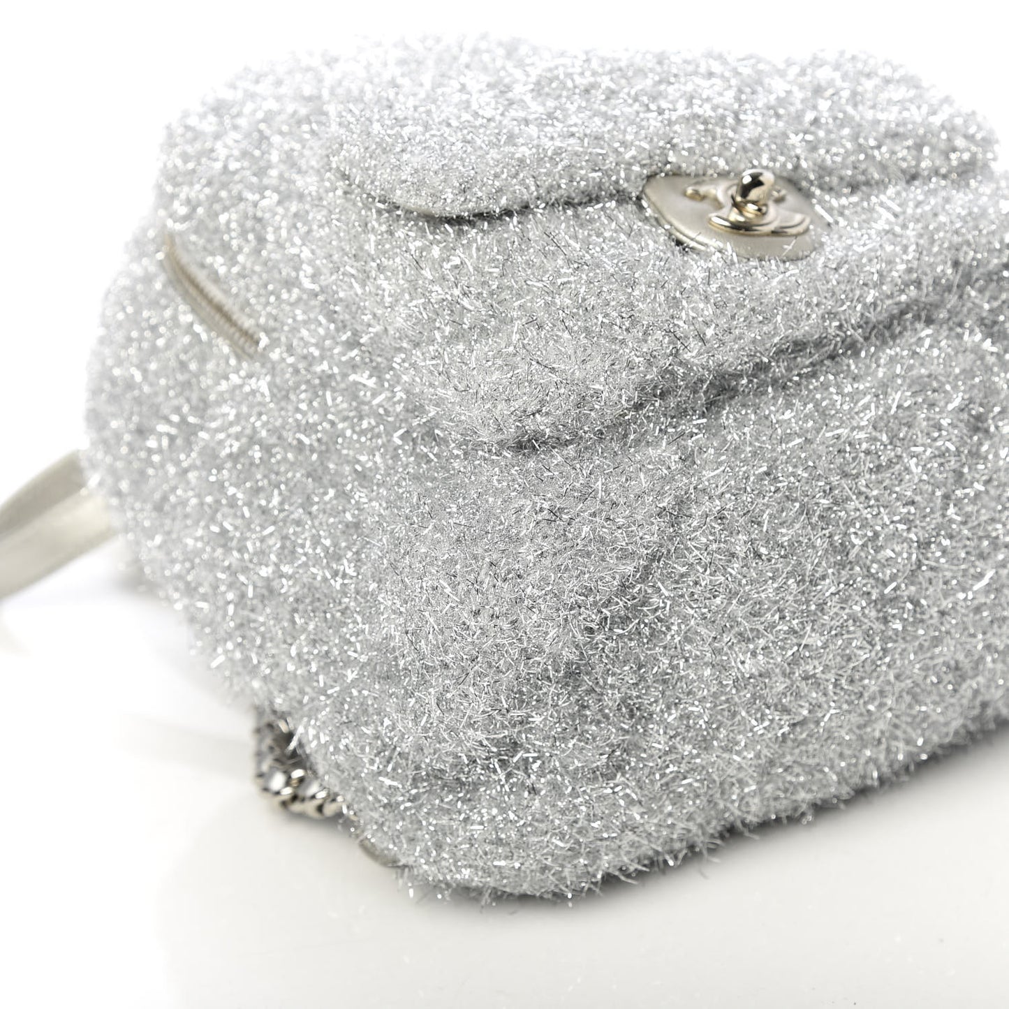 Lurex Knit Mini Pluto Glitter Backpack Grey