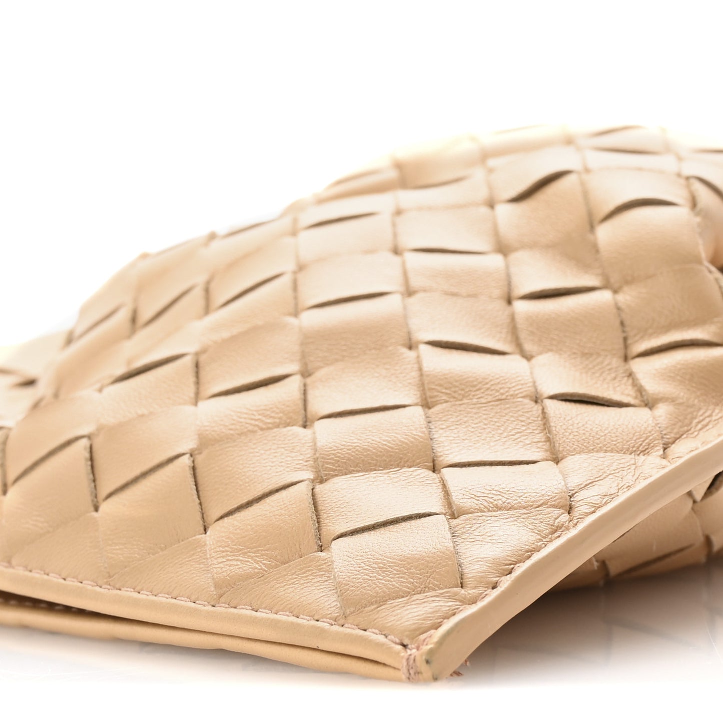 Nappa Intrecciato Mini BV Twist Almond