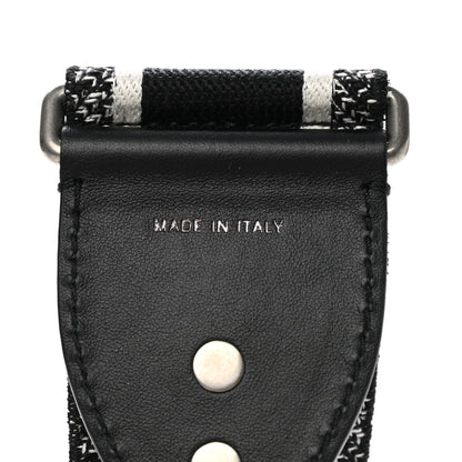 Christian Dior Canvas Embroidered Shoulder Strap Black White 4 of 4