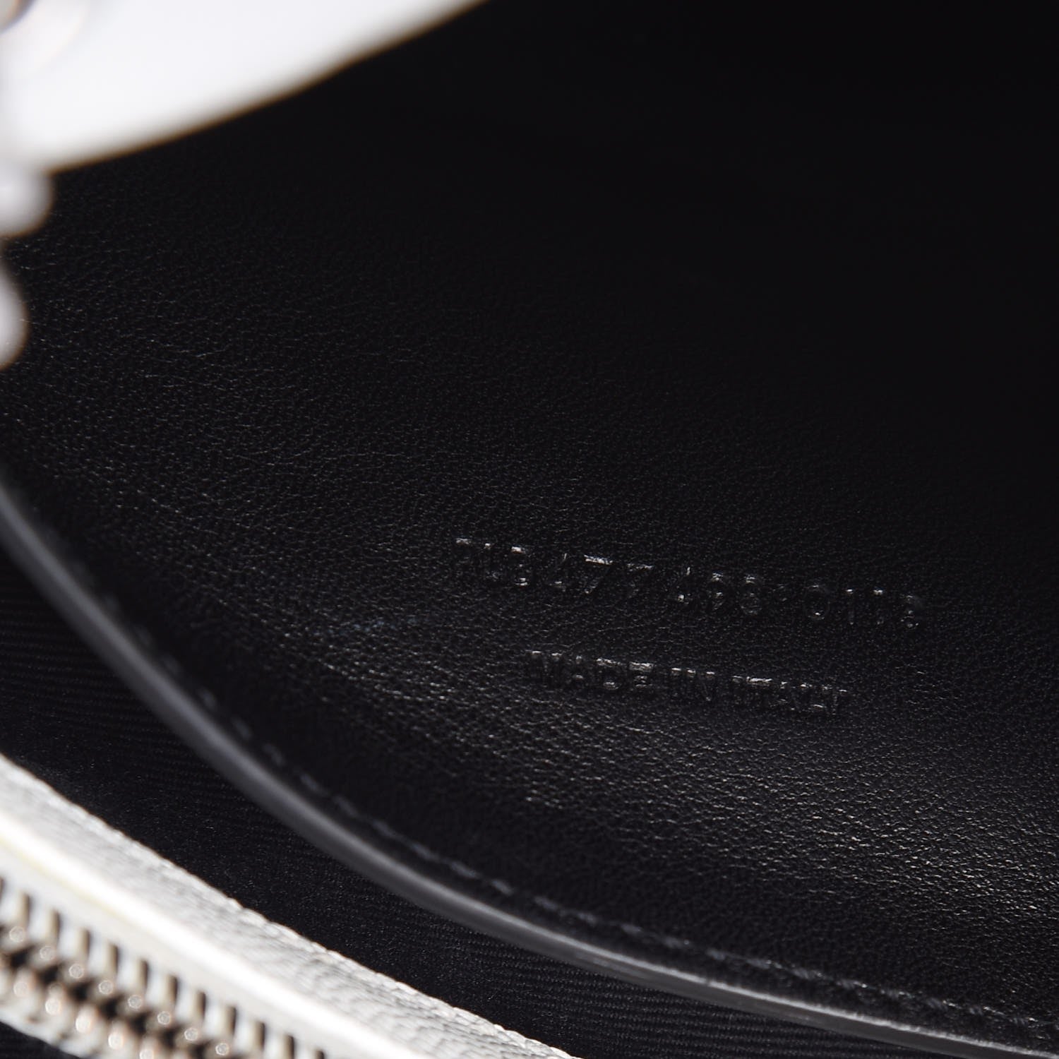 Saint Laurent Grain De Poudre Small West Hollywood Monogram Fold-Over Bag Pearl White 8 of 10