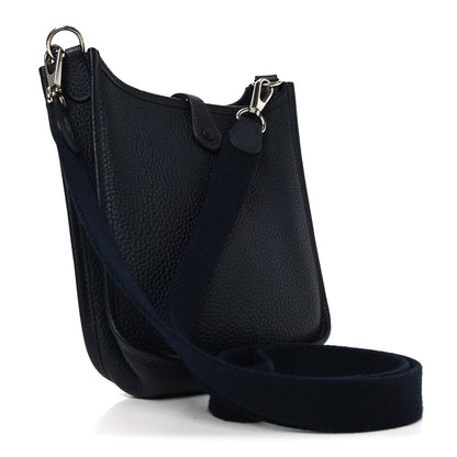 Hermes Taurillon Clemence Evelyne TPM  Bleu Nuit Bleu Indigo 3 of 10