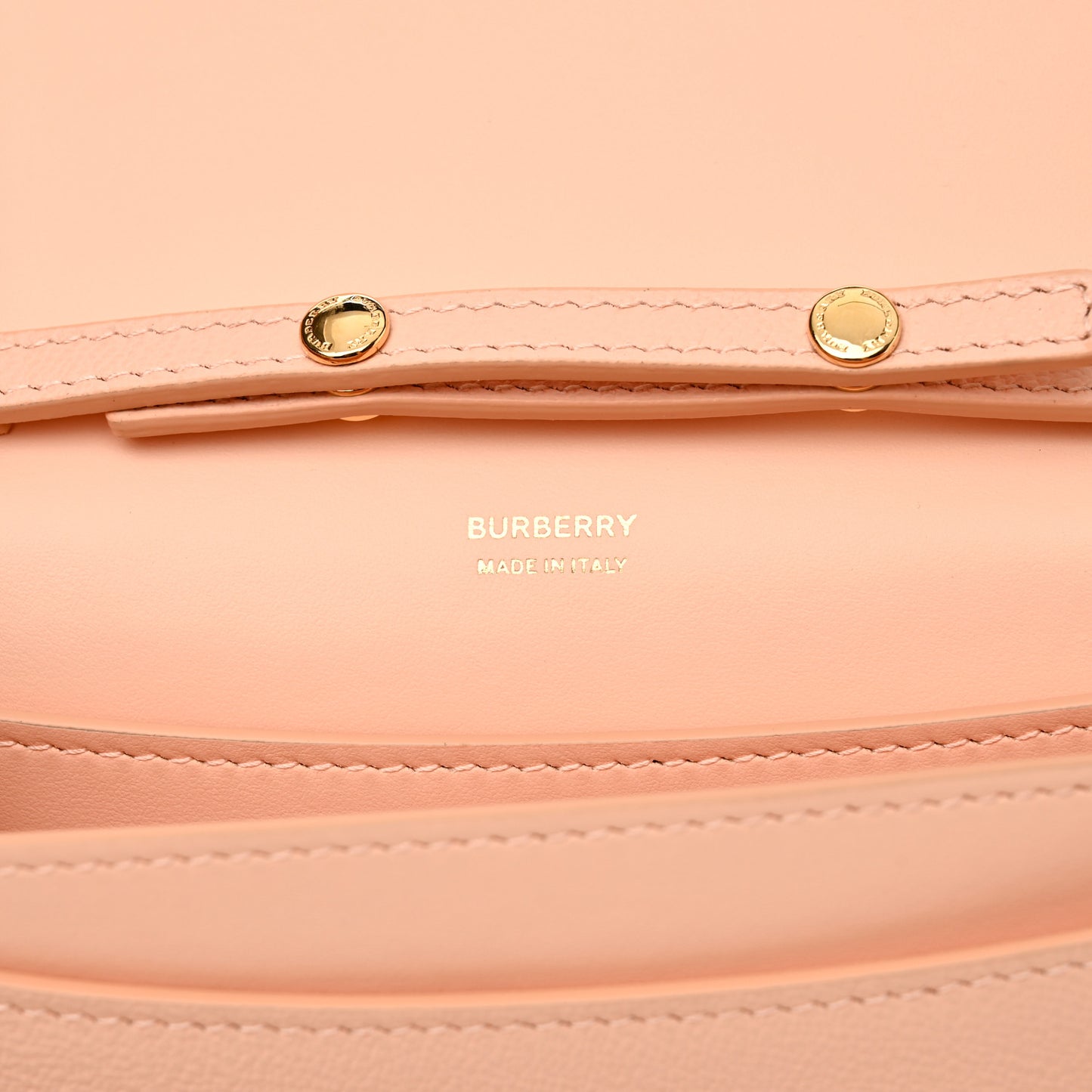 Smooth Calfskin Logo Embossed Hampshire Crossbody Peach Pink