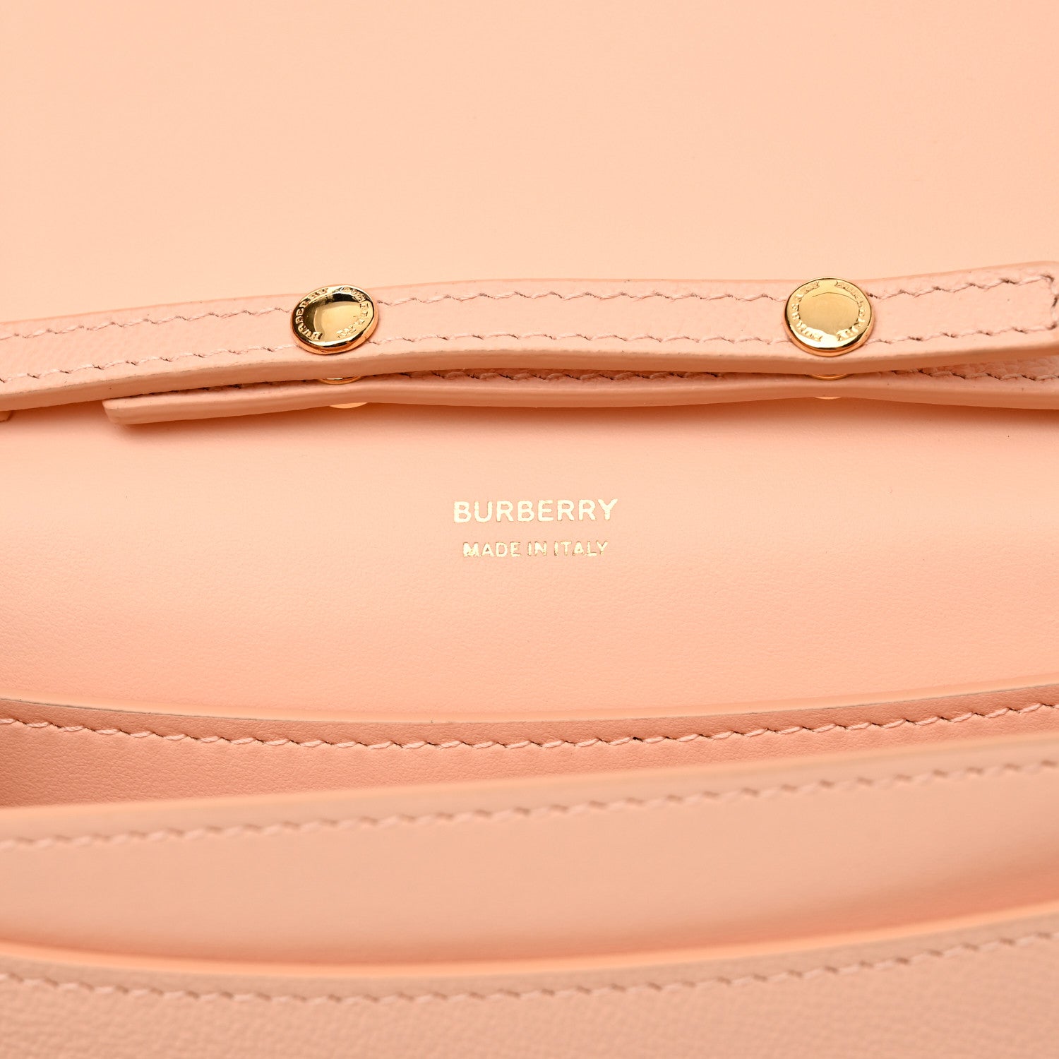 Burberry Smooth Calfskin Logo Embossed Hampshire Crossbody Peach Pink 6 of 9