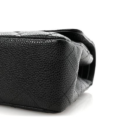 Chanel Caviar Quilted Medium Double Flap Black 10 of 11