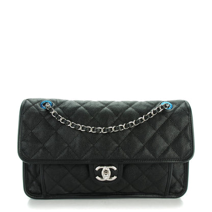 Chanel Caviar Quilted Large French Riviera Flap Black 1 of 8