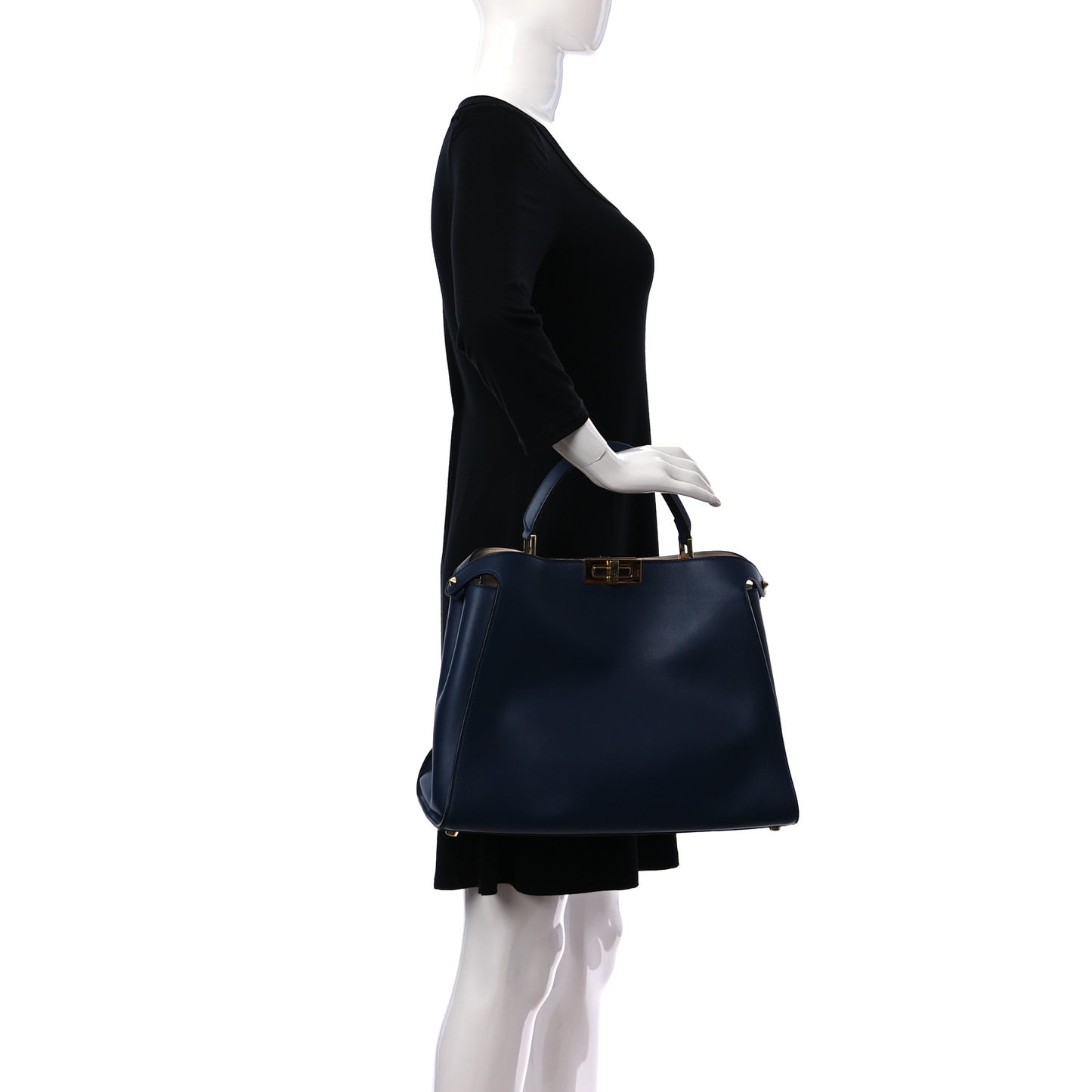 Vitello Large Peekaboo Iconic Essentially Satchel Blue