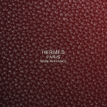 Hermes Taurillon Clemence Swift Picotin Lock 22 MM Rouge H Brique 6 of 9