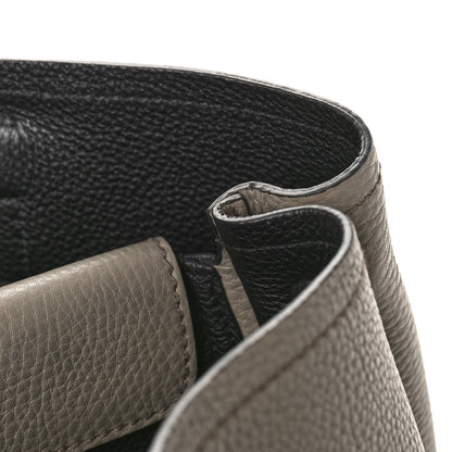 Prada Vitello Daino Medium Double Handle Tote Argilla Black 15 of 17