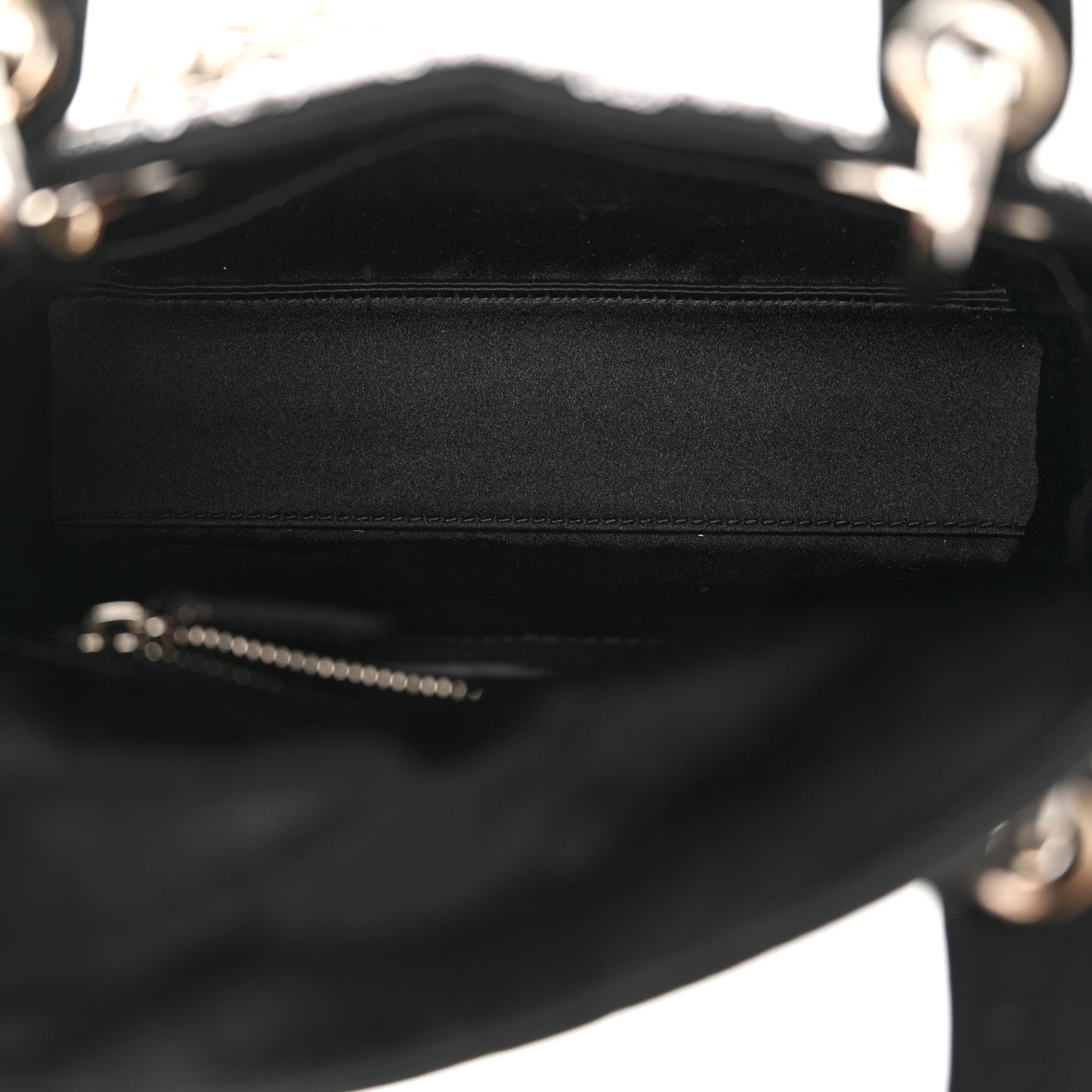 Satin Sequin Gradient Mini Lady Dior Black Silver