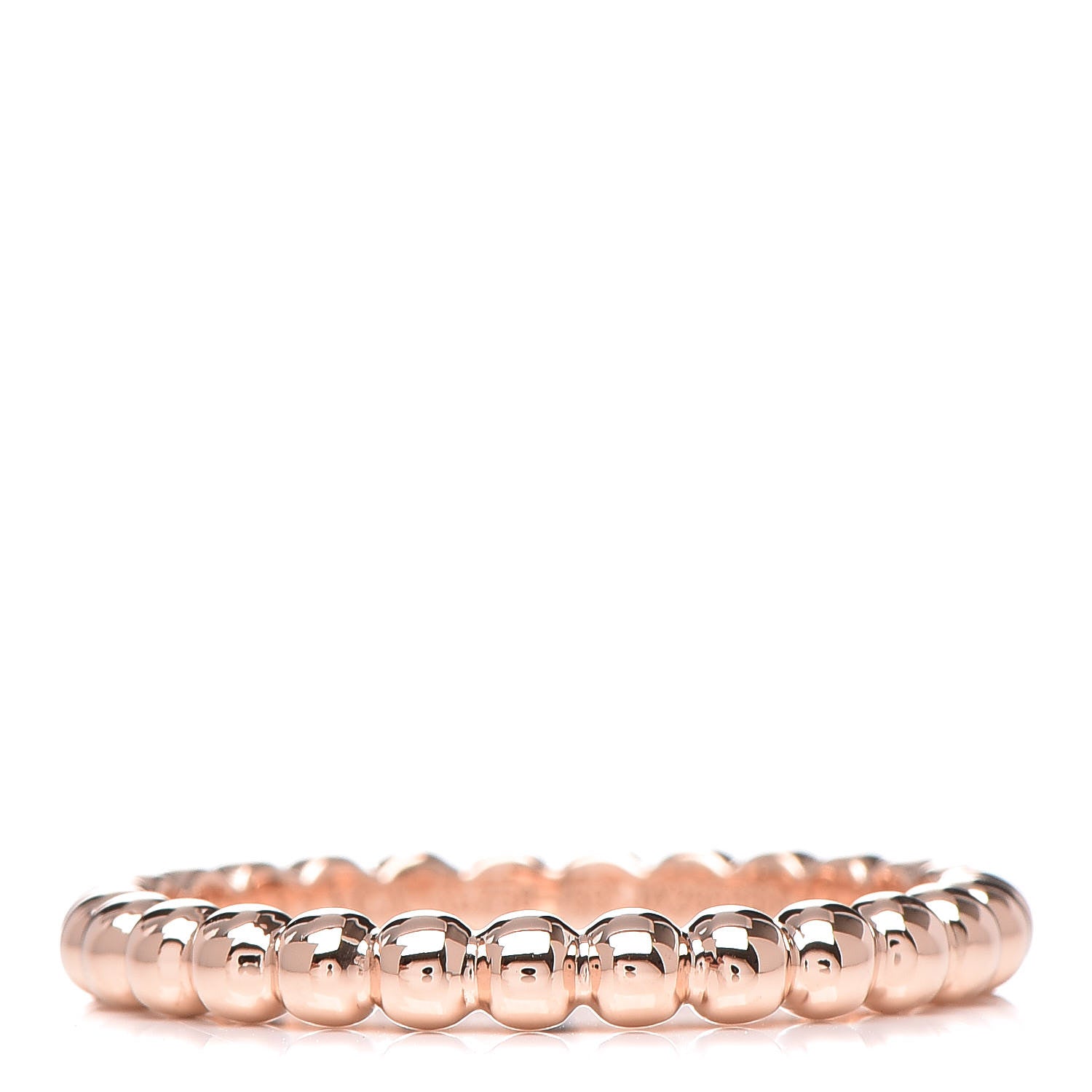 Van Cleef & Arpels 18K Rose Gold Medium Perlee Ring 59 8.75 1 of 5