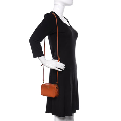 Prada Saffiano Mini Camera Crossbody Bag Papaya 2 of 10