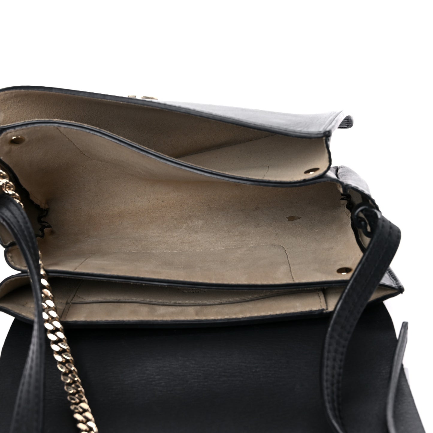 Suede Calfskin Small Faye Shoulder Bag Black