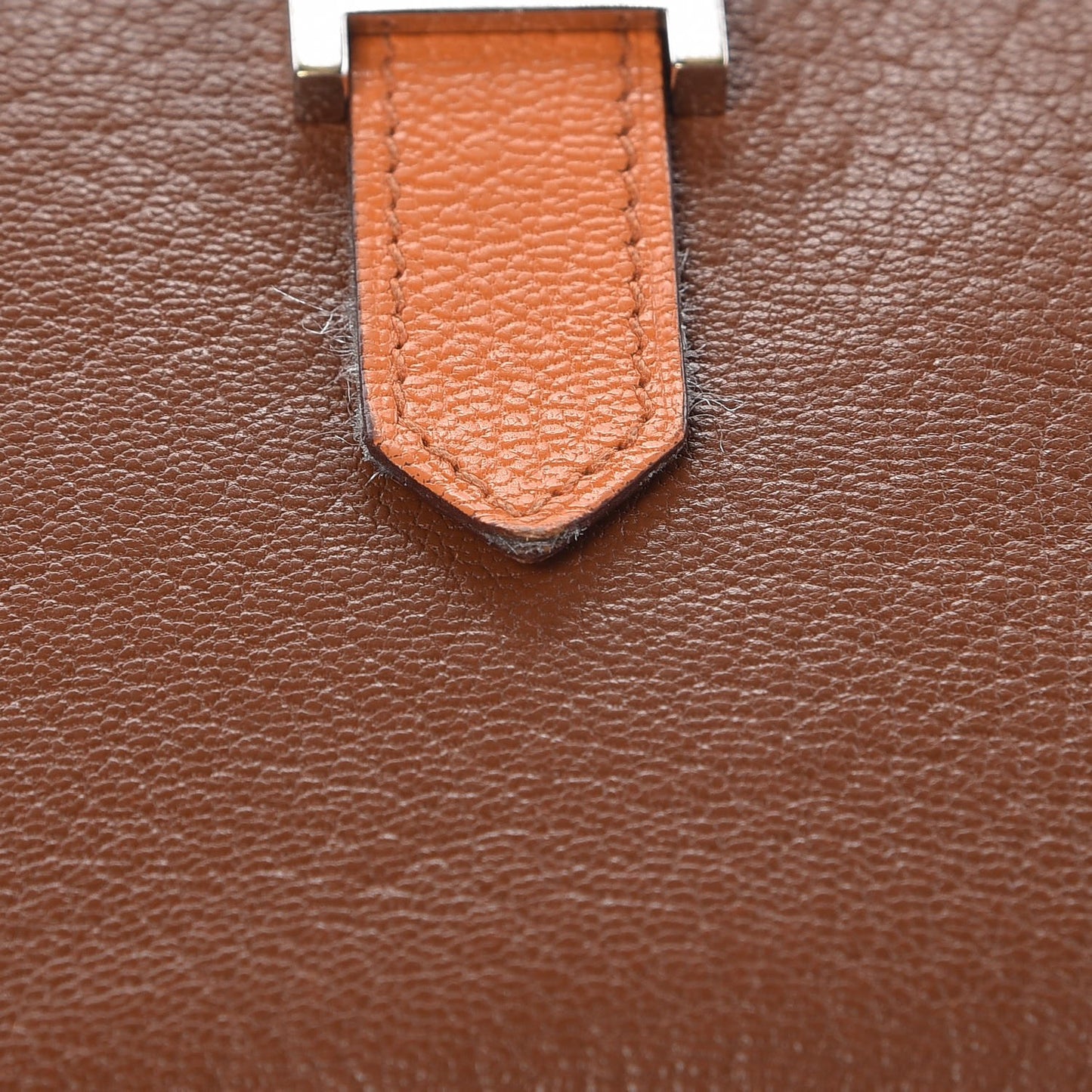 Chevre Mysore Bi Color Bearn Wallet Gold Orange