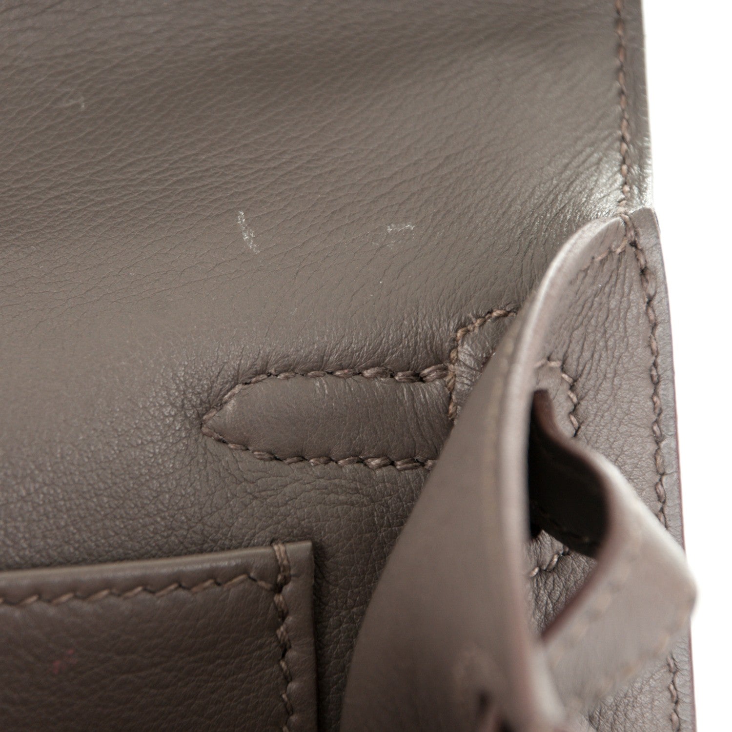 Hermes Swift Kelly Pochette Clutch Etain 18 of 18