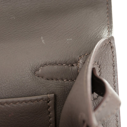 Hermes Swift Kelly Pochette Clutch Etain 18 of 18