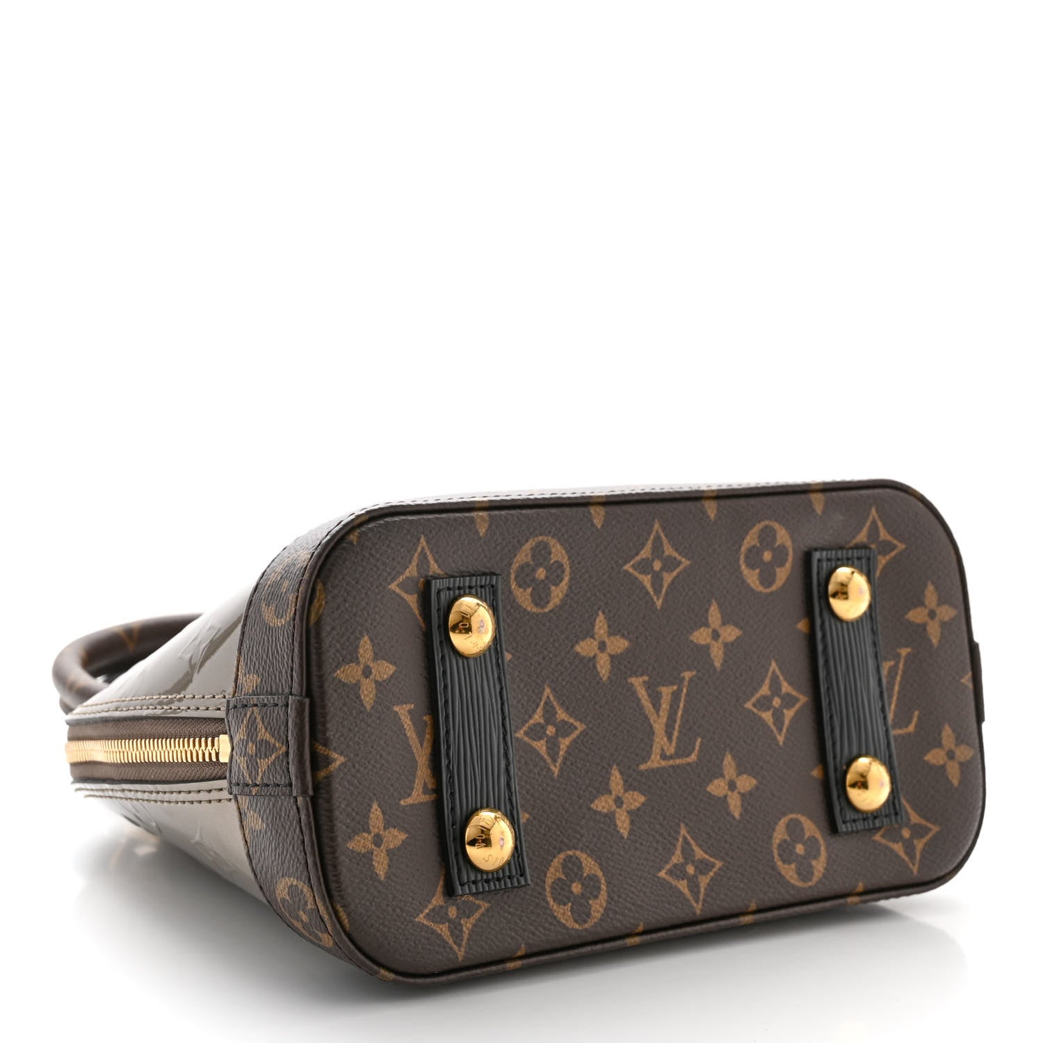 Louis Vuitton Vernis Monogram Alma BB Taupe Metallise 4 of 10