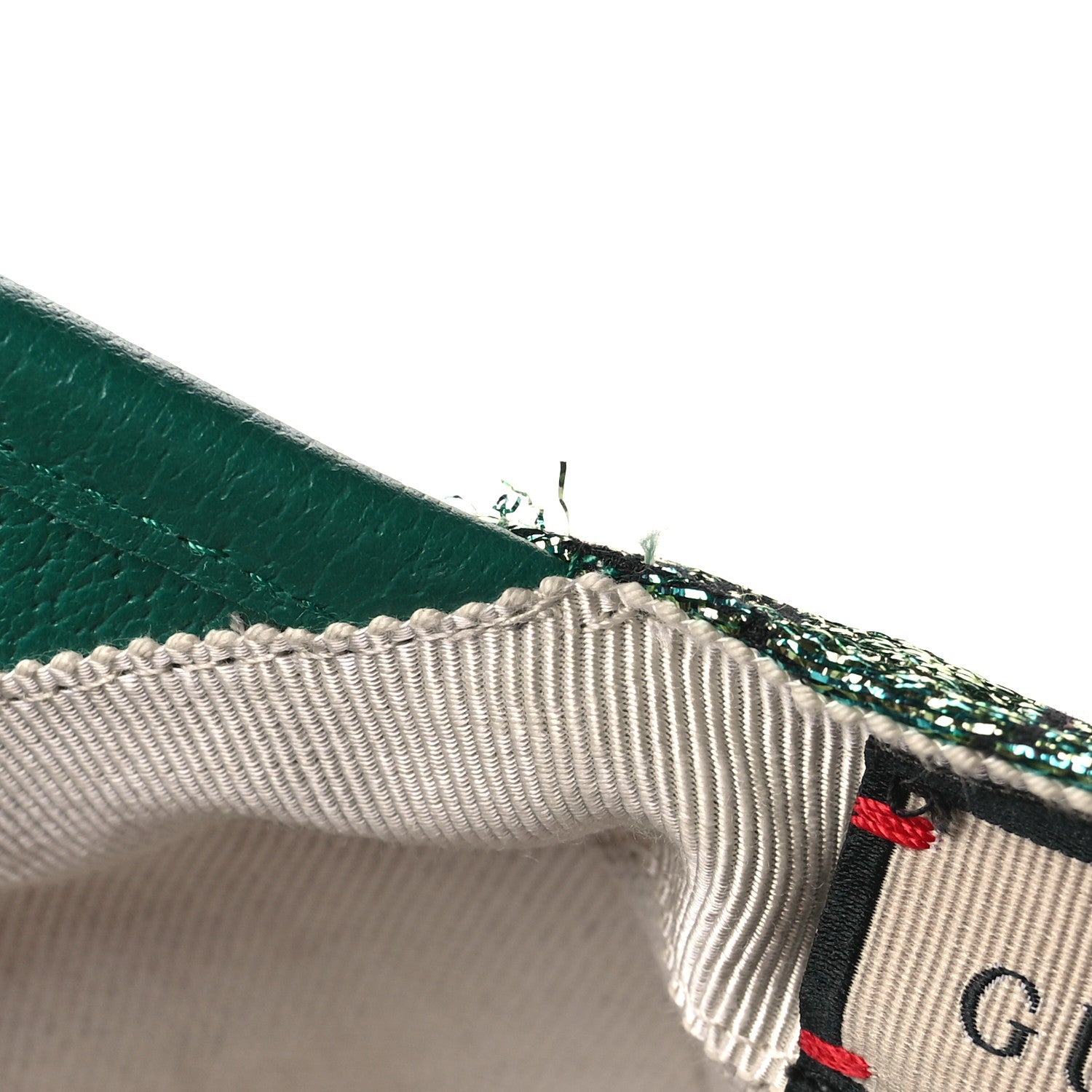 Gucci Silk Blend Jacquard Monogram Santa Barbara Baseball Hat XL Green Black Radiant 11 of 11