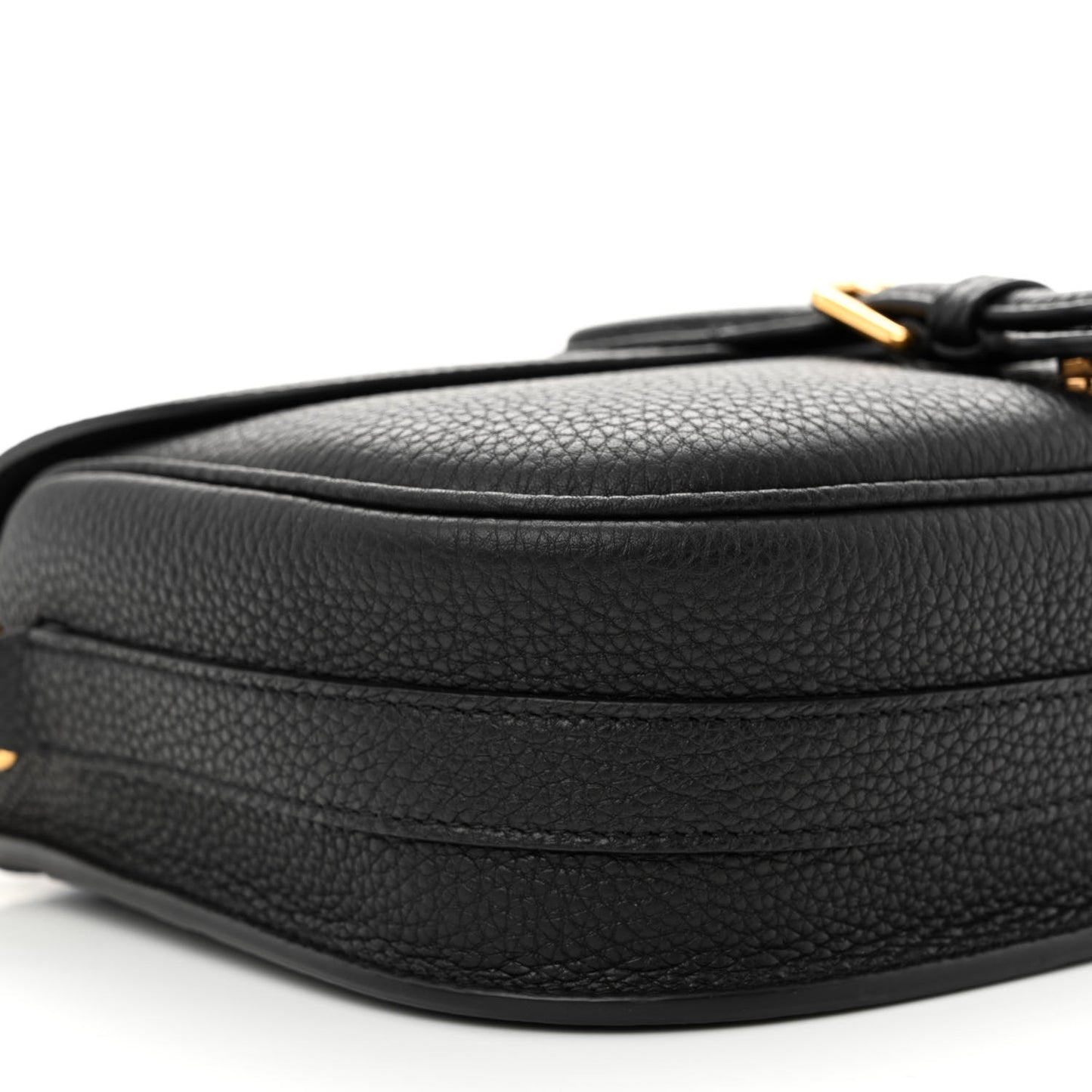 Grained Calfskin Medium Bobby Flap Black