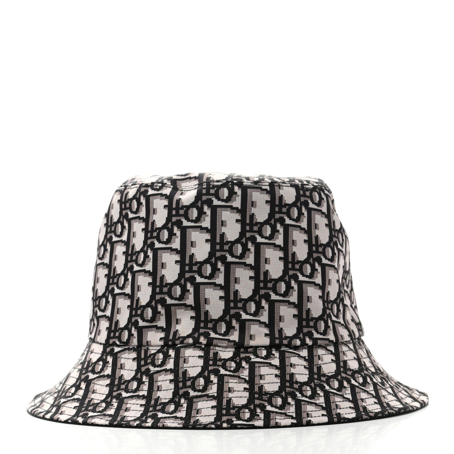 Polyester Cotton Oblique Teddy-D Brim Bucket Hat 57 Black