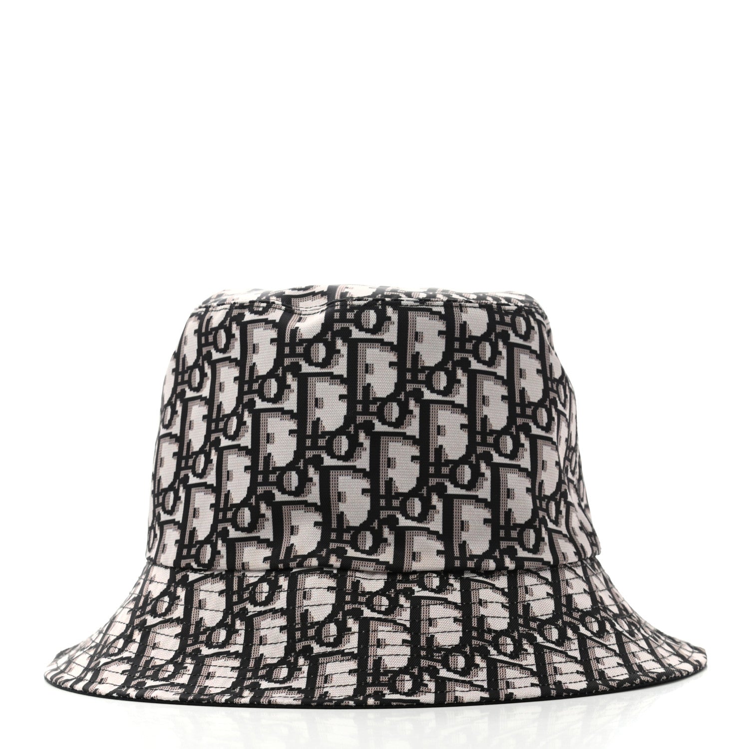 Christian Dior Polyester Cotton Oblique Teddy-D Brim Bucket Hat 57 Black 17 of 23
