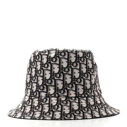 Christian Dior Polyester Cotton Oblique Teddy-D Brim Bucket Hat 57 Black 17 of 23