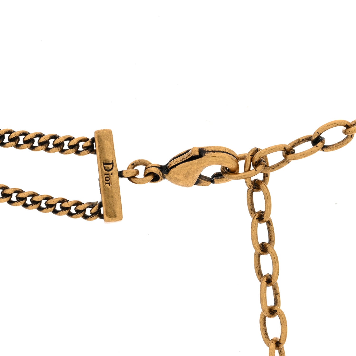 Christian Dior Metal J'Adior Choker Necklace Aged Gold 4 of 4