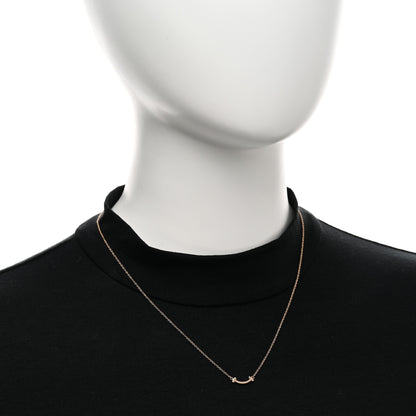 Tiffany 18K Rose Gold Mini T Smile Pendant Necklace 2 of 4