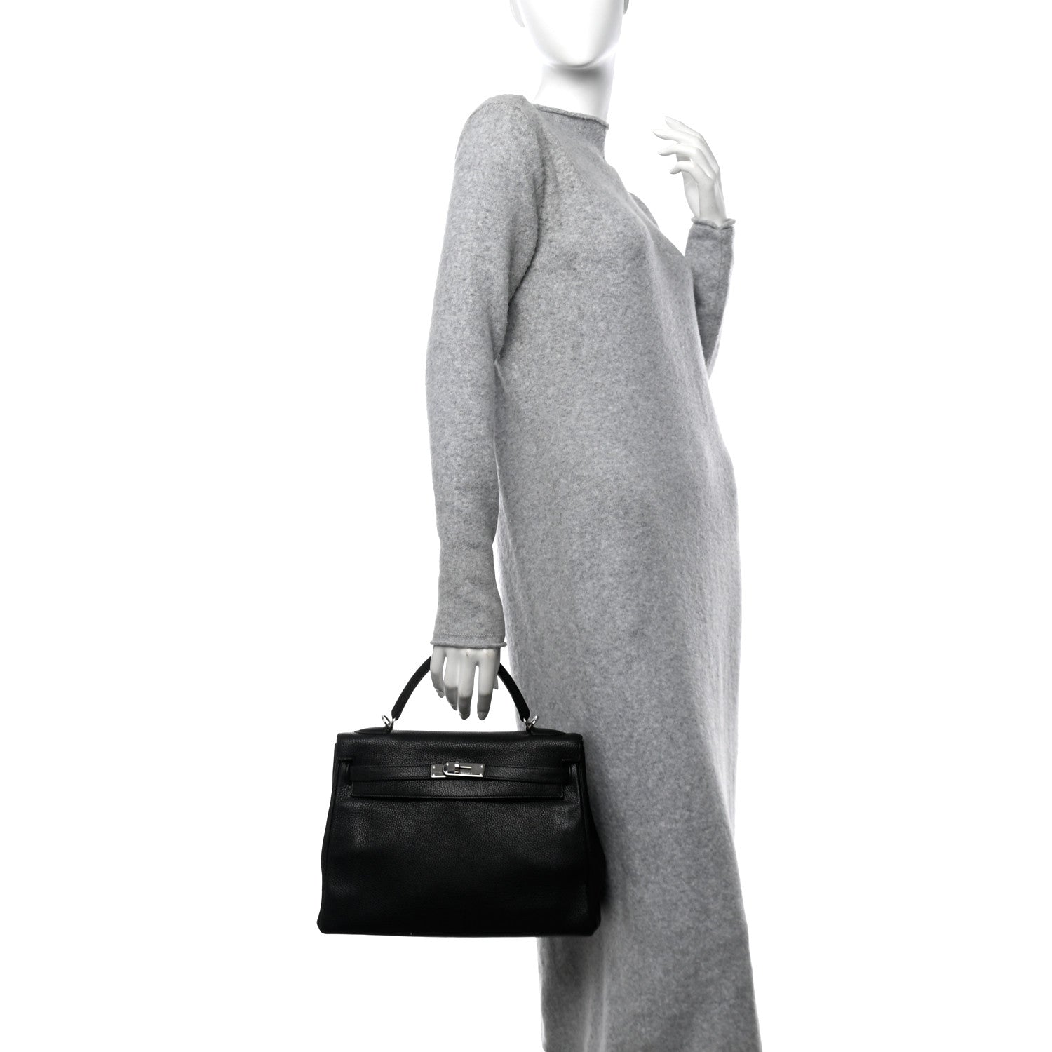 Hermes Taurillon Clemence Kelly Retourne 32 Black 2 of 14
