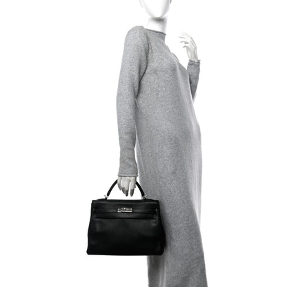 Hermes Taurillon Clemence Kelly Retourne 32 Black 2 of 14