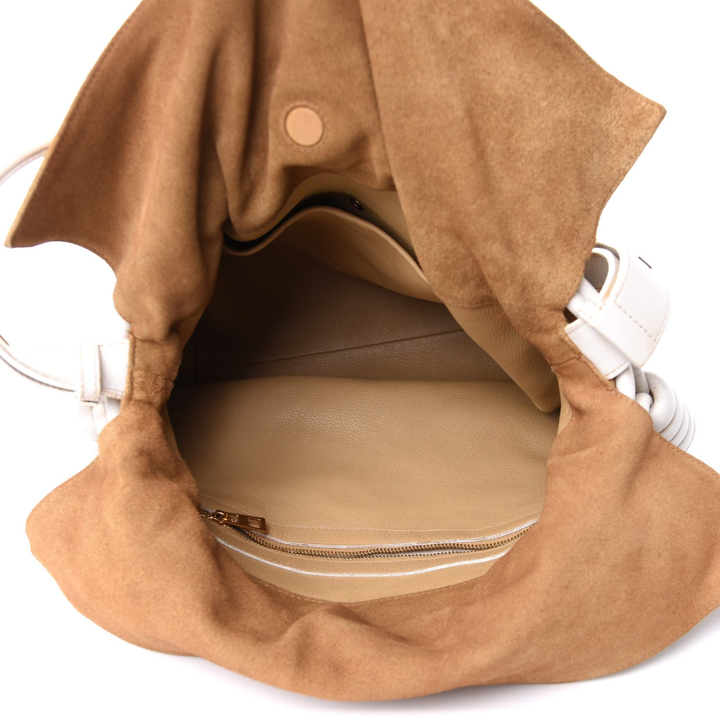 Suede Flamenco Knot Bag Caramel