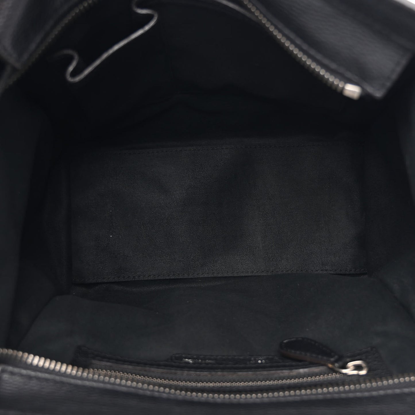 Drummed Calfskin Micro Luggage Black